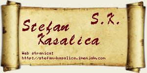 Stefan Kasalica vizit kartica
